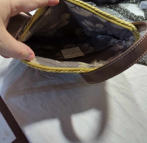 Blue and Brown Weave Shoulder Bag By Liz Claiborne - Picture 7 of 15